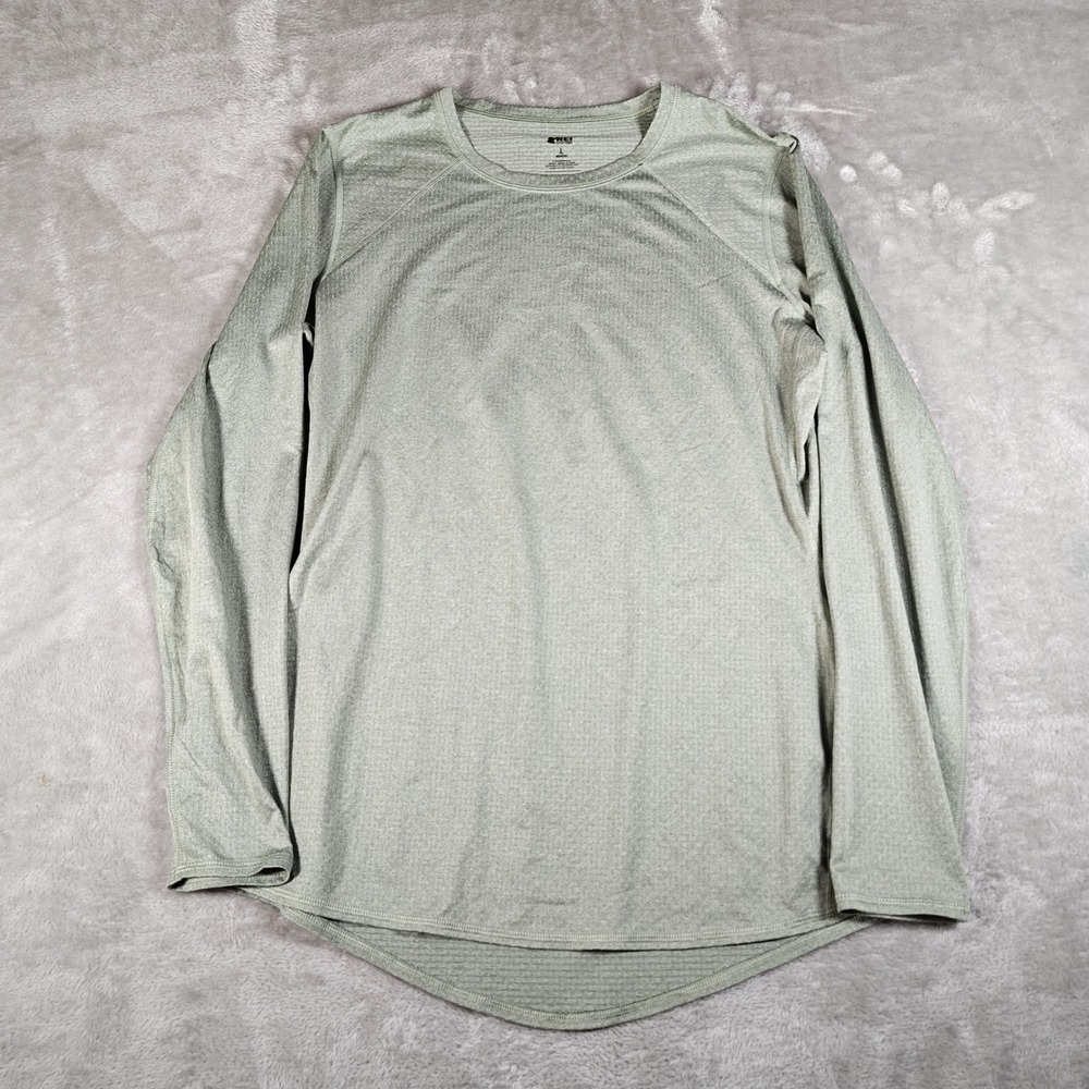 REI Shirt Womens Large Stretch Long Sleeve Base Layer Performance Camping Hiking